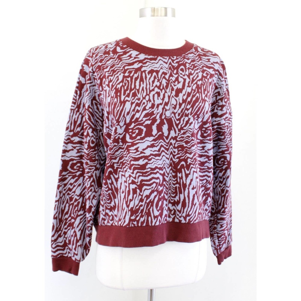Madewell Resourced Oversized Sweatshirt Sweater in Tigerized Print Size M Tiger - Picture 3 of 7